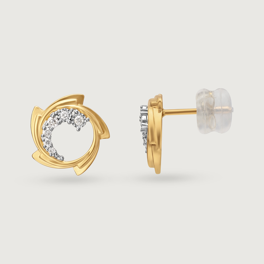 Luminous Flare 14KT Diamond Stud Earrings,,hi-res image number null