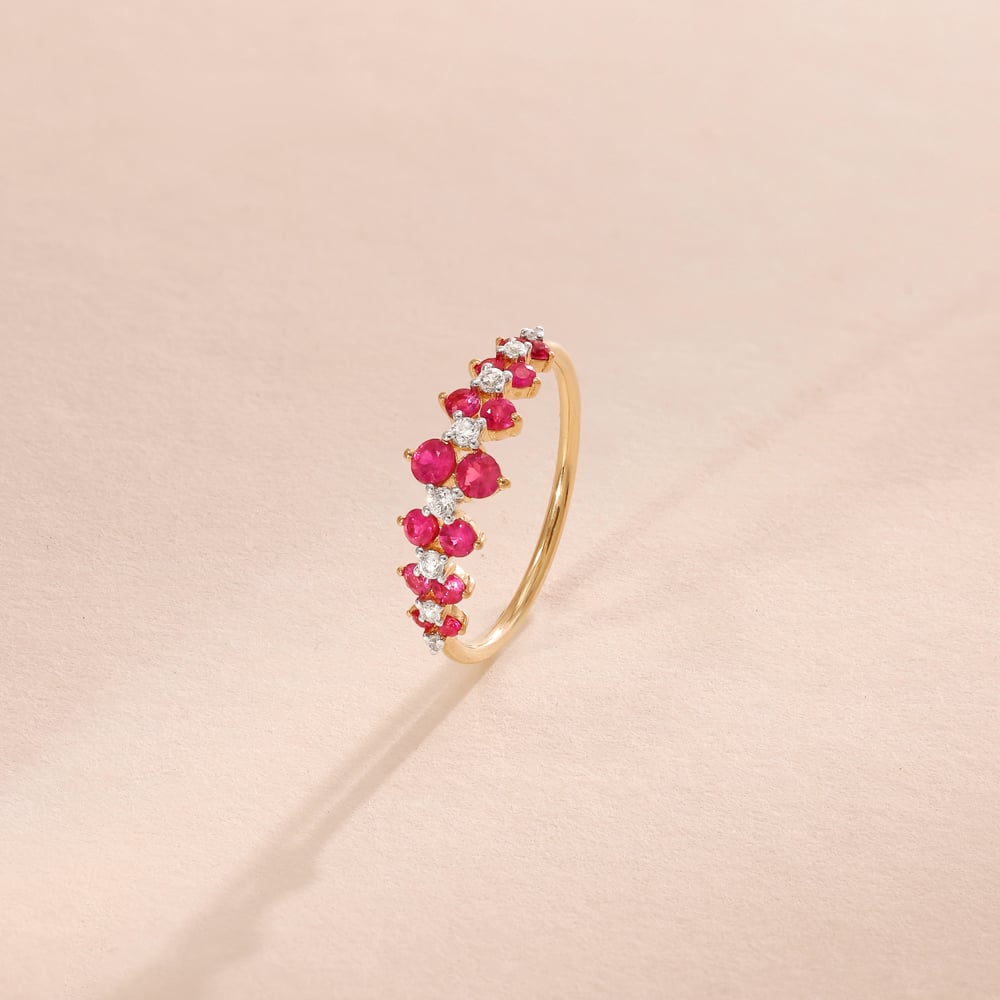 Bold Graduated Ruby Ring,,hi-res image number null