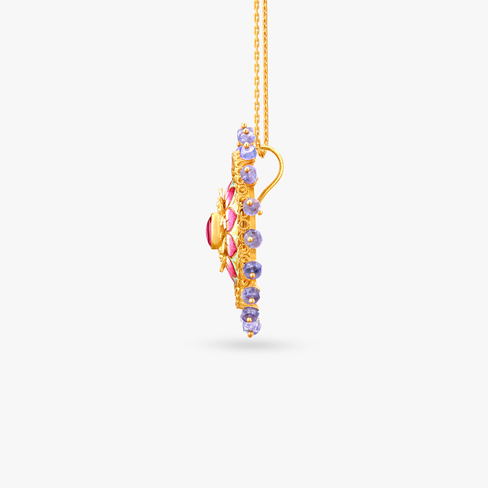 Timeless Bloom Gold Pendant,,hi-res image number null