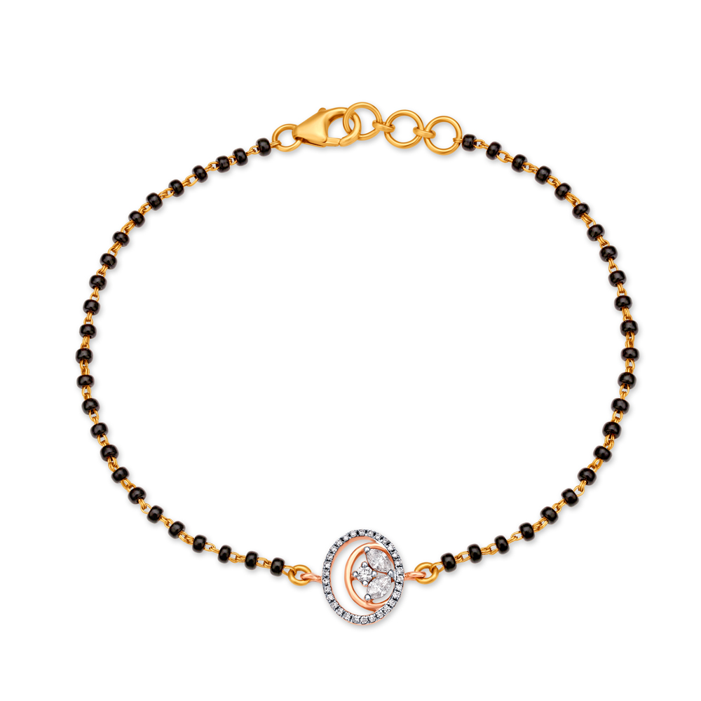 14KT Rose Gold Dainty Diamond Bracelet