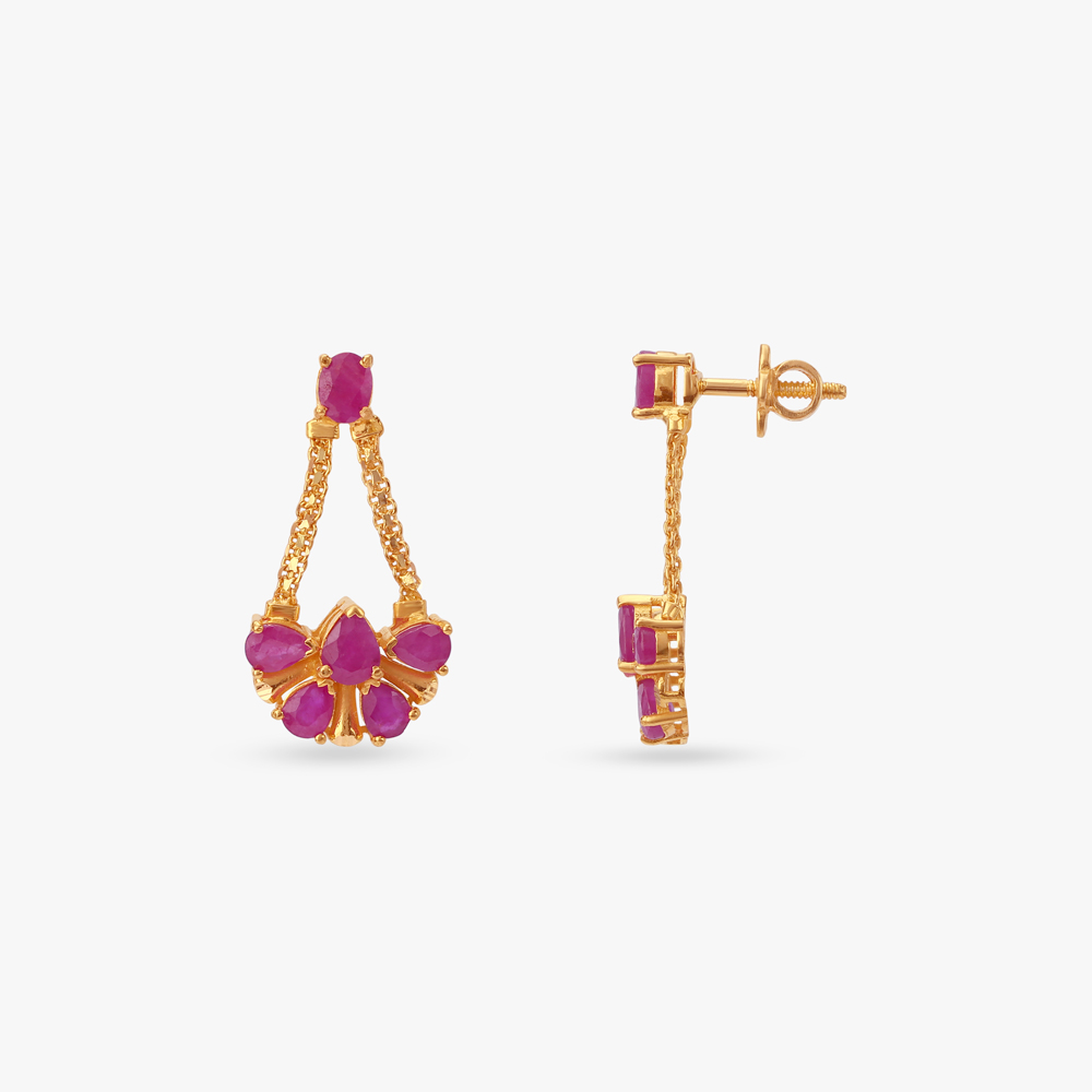 Radiant Drape Ruby Drop Earrings,,hi-res image number null