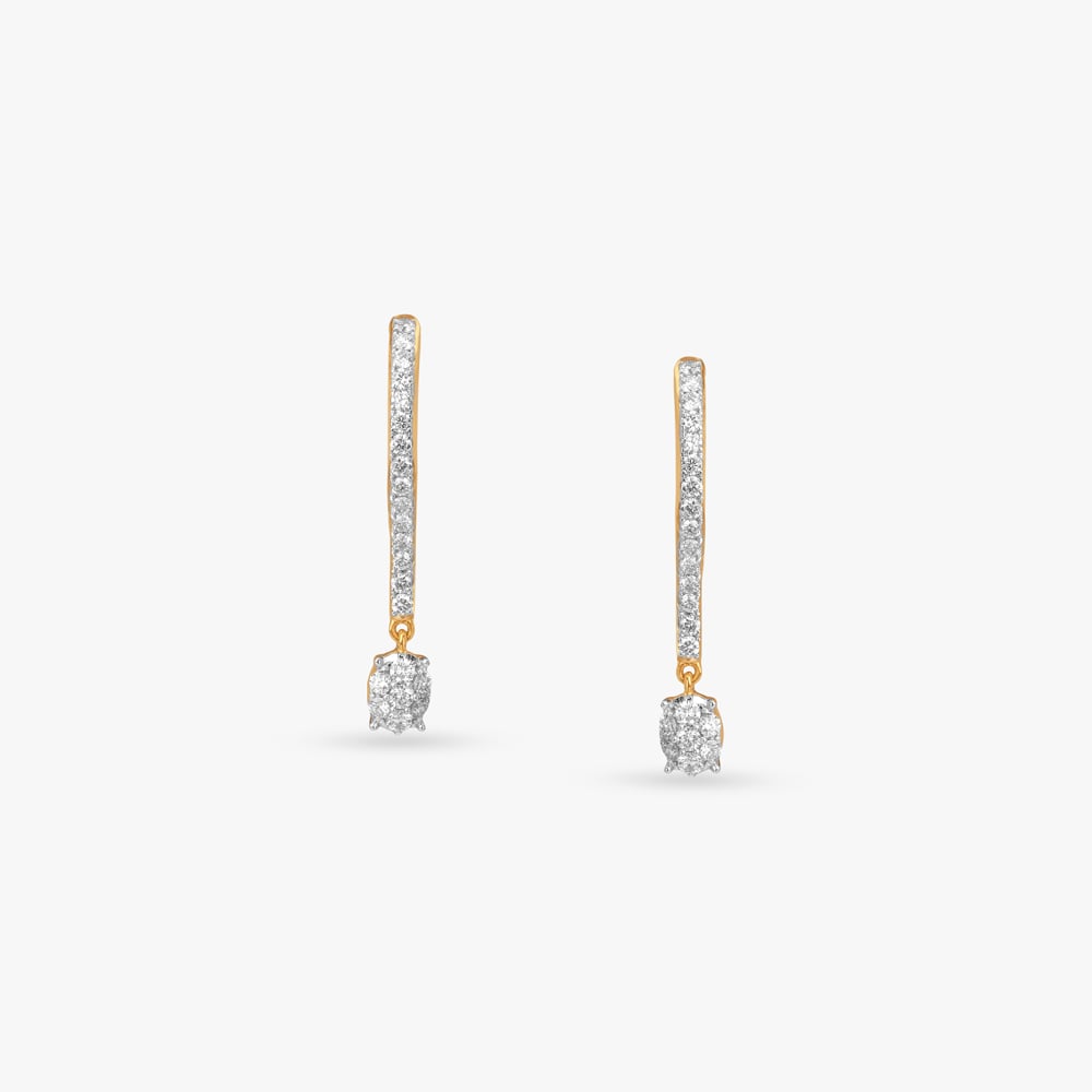 Lustre Trail Diamond Hoop Earrings,,hi-res image number null