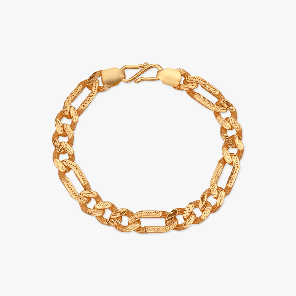 Power Links Gold Bracelet for Men,,hi-res image number null