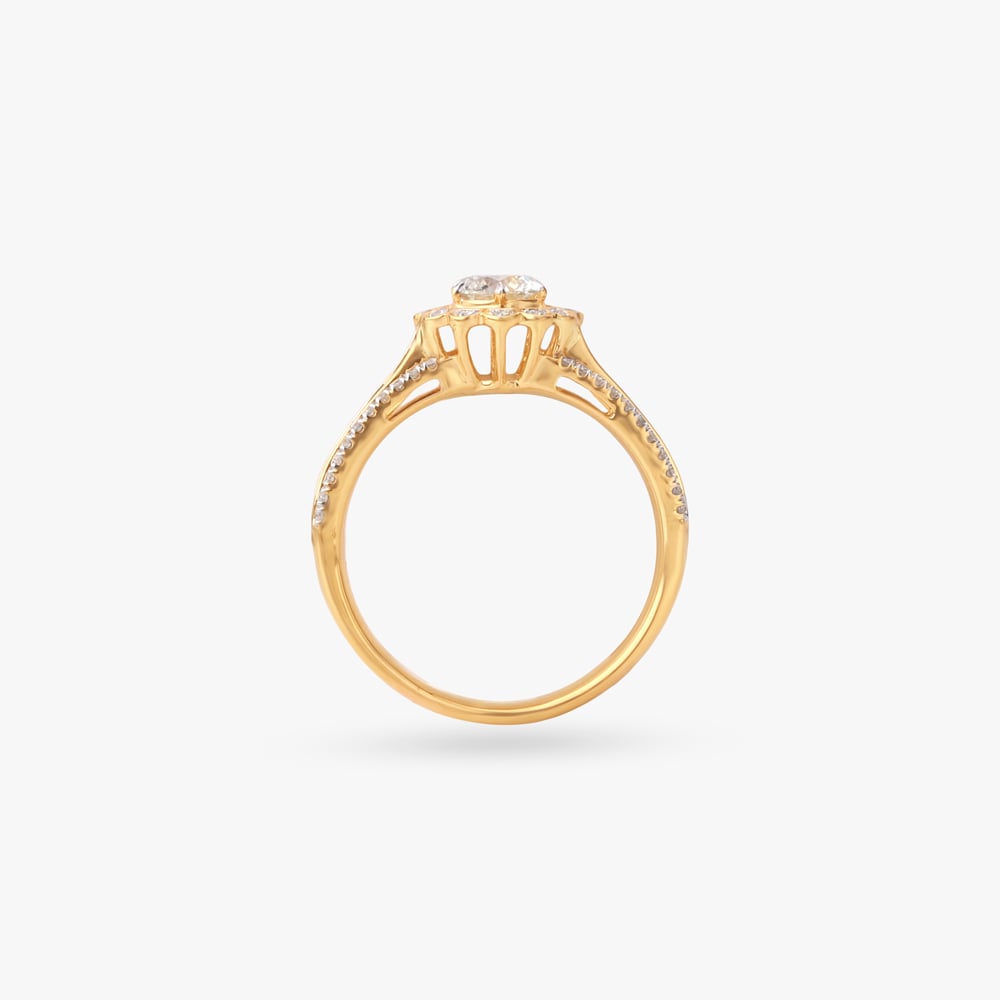 Petalled Majesty Solitaire Ring,,hi-res image number null