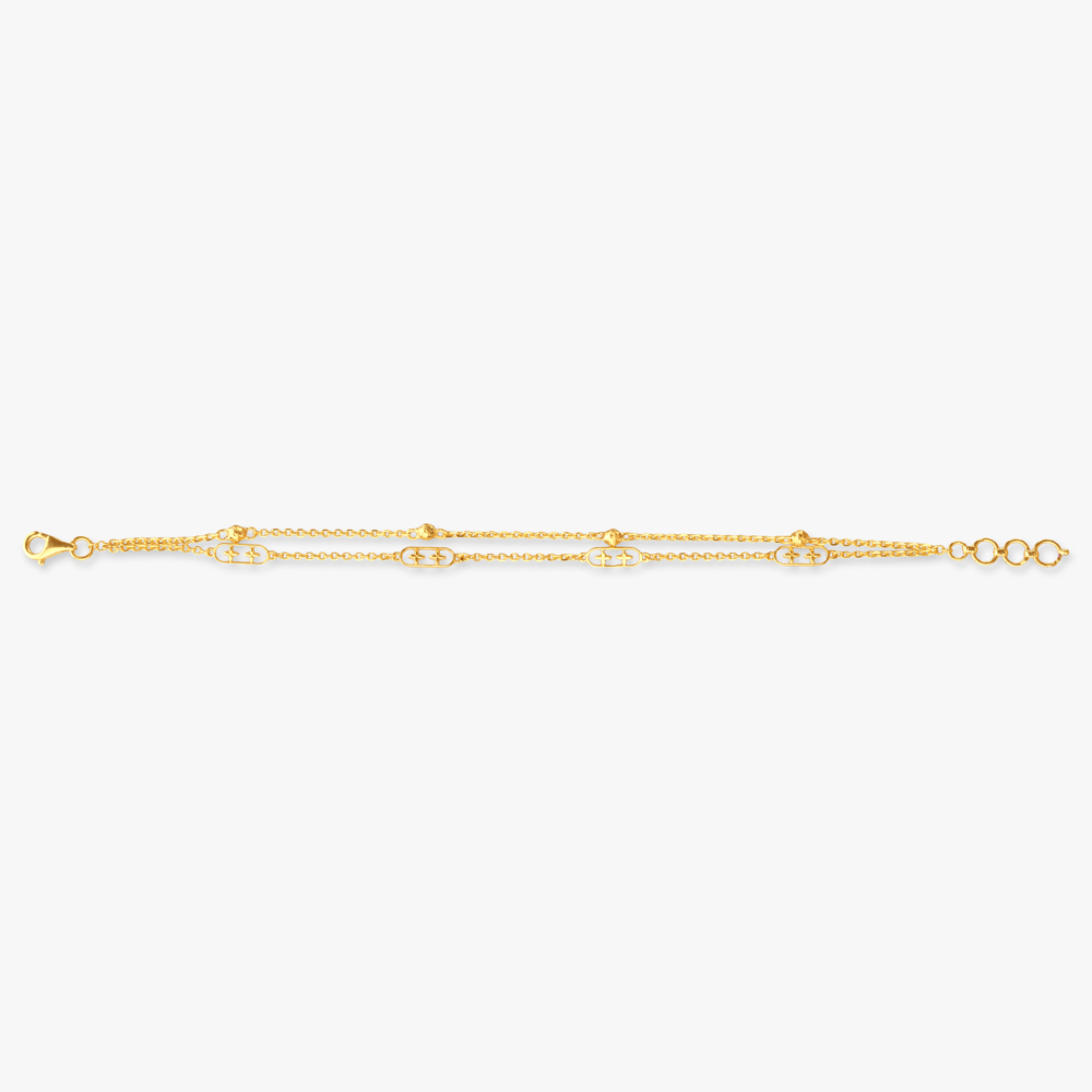 Filigree Link Gold Bracelet,,hi-res image number null