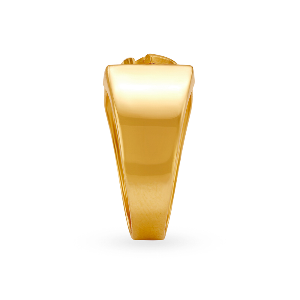 Religious Square Gold Ring For Men,,hi-res image number null
