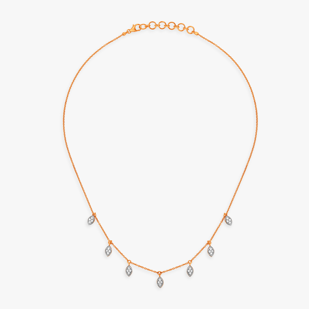 Sparkling Leaves Diamond Necklace,,hi-res image number null