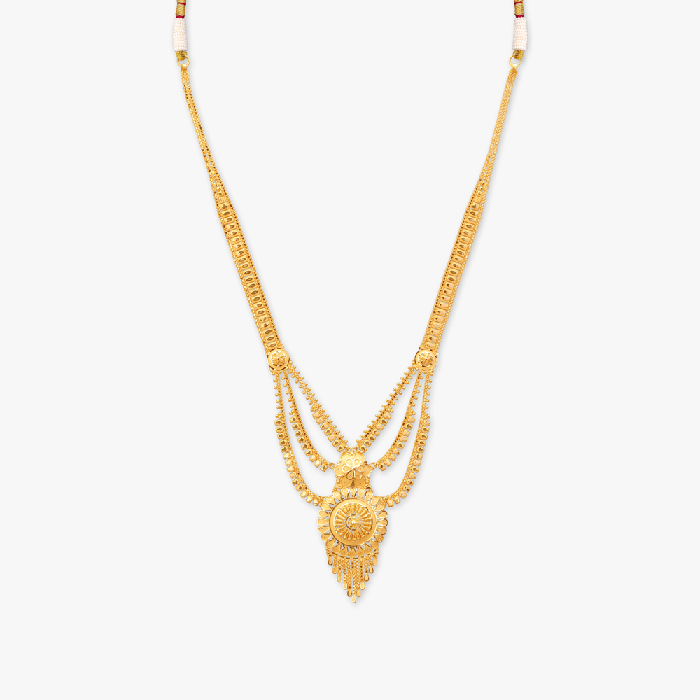 Petal Halo Gold Necklace Set,,hi-res image number null