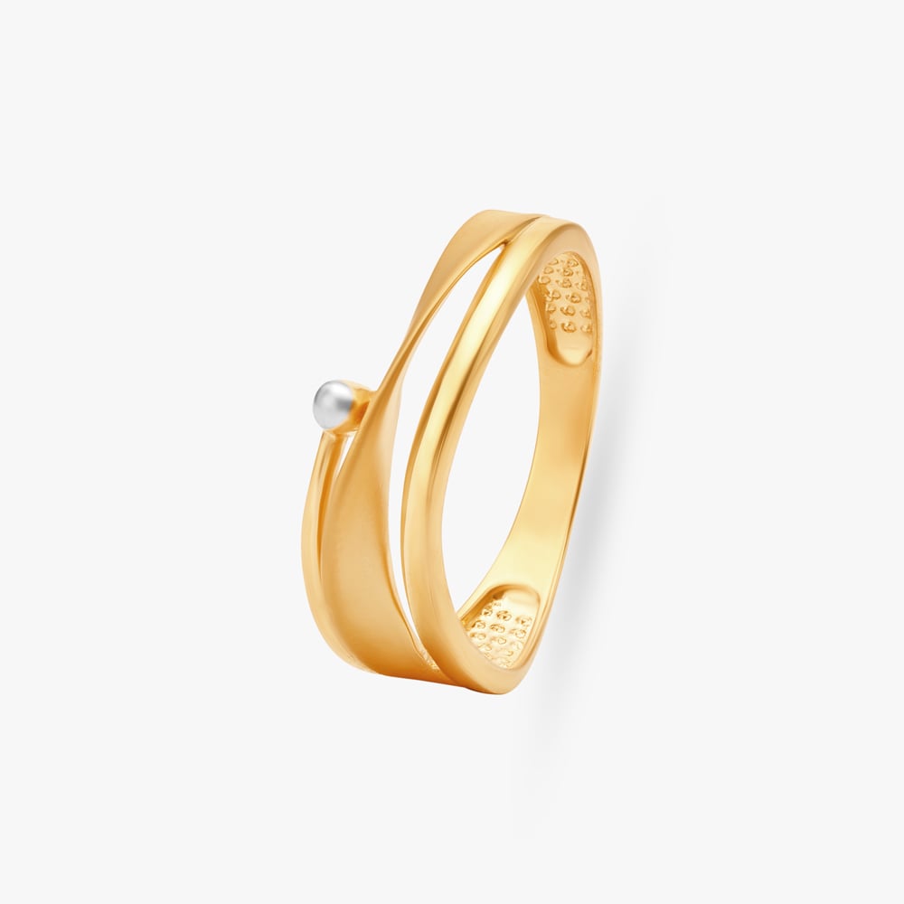 Intriguing 22 Karat Yelow Gold Boat Finger Ring