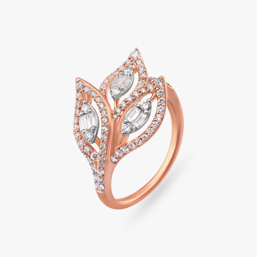 Buy 18 KT Rose Gold Diamond ring at Best Price | Tanishq UAE