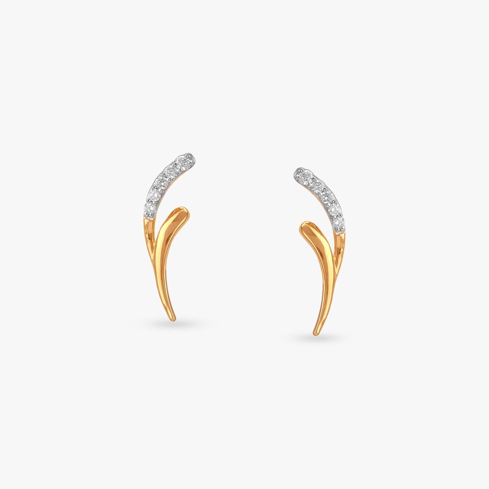 Edgy Loop Diamond Stud Earrings,,hi-res image number null