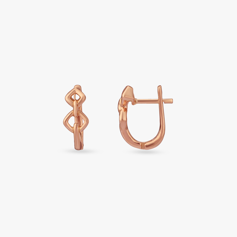 Link Loop Gold Hoop Earrings,,hi-res image number null