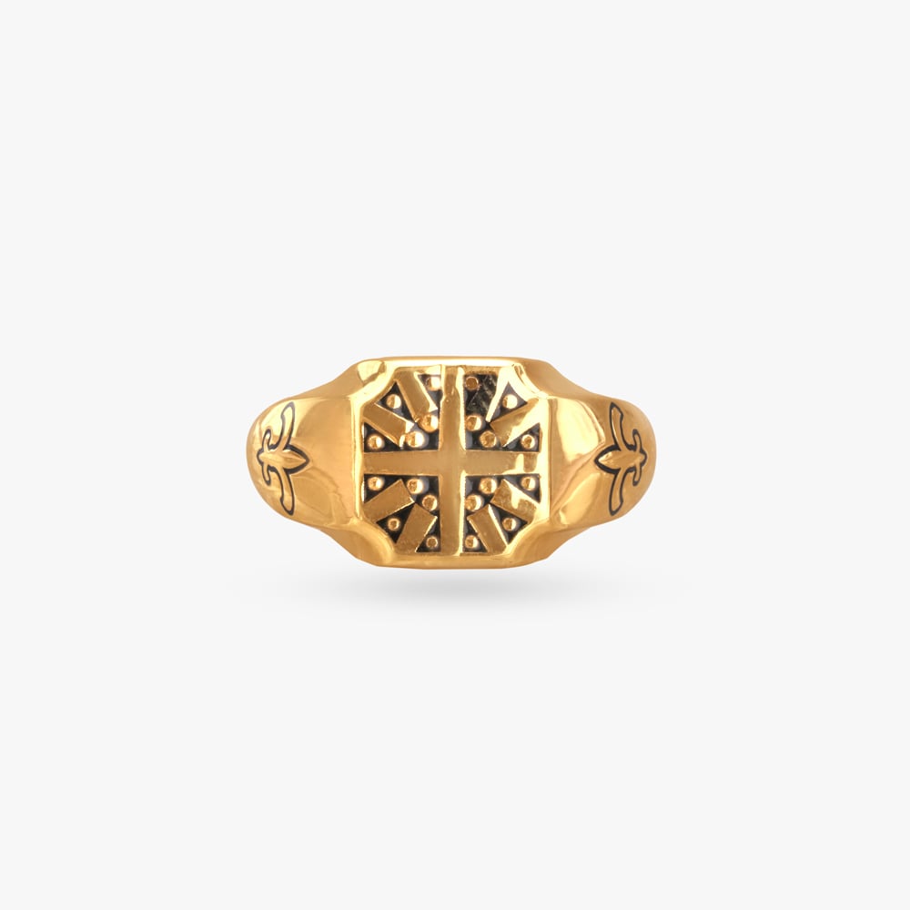 

Knight�s Emblem Gold Ring for Men