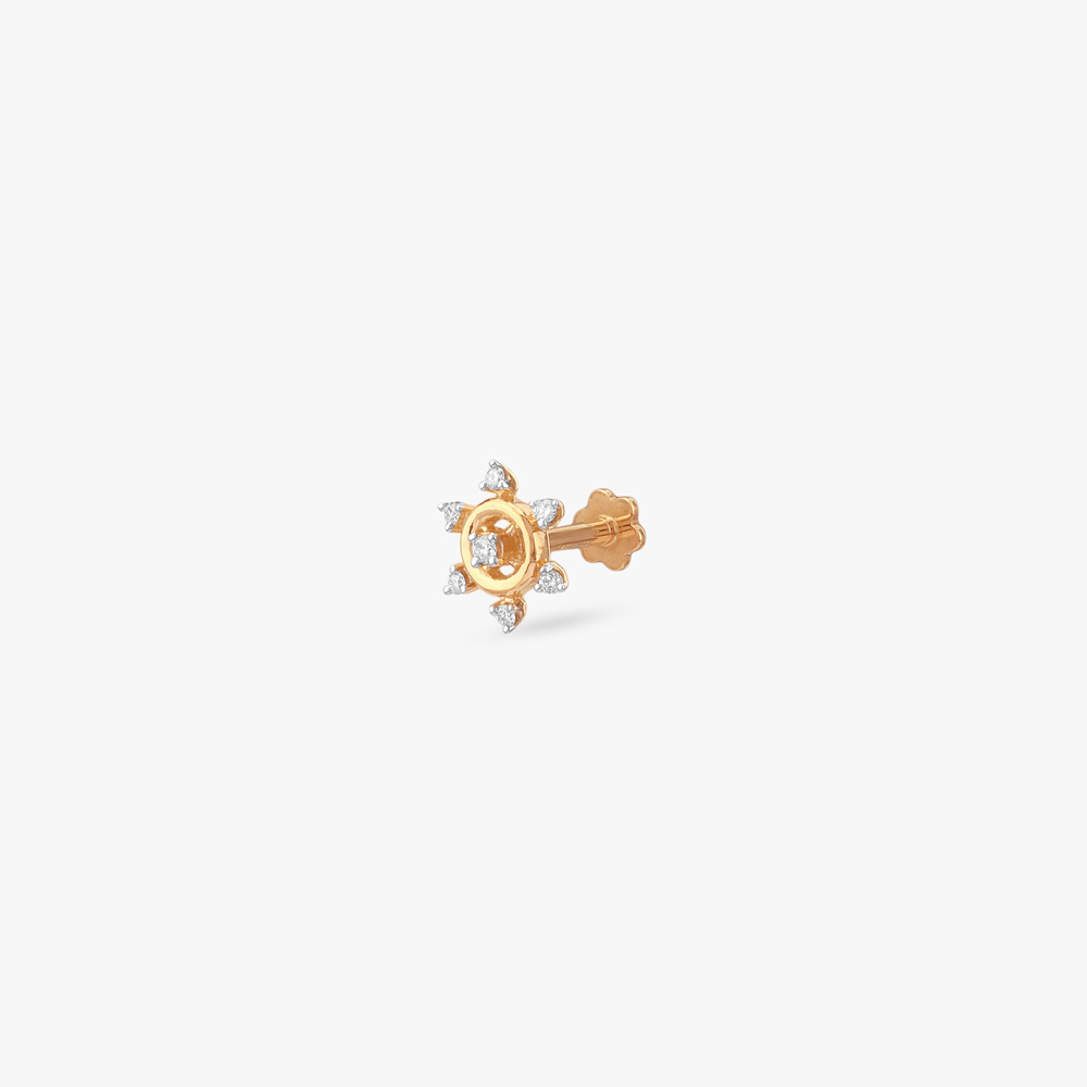 

Bloom Wheel Diamond Nose Pin