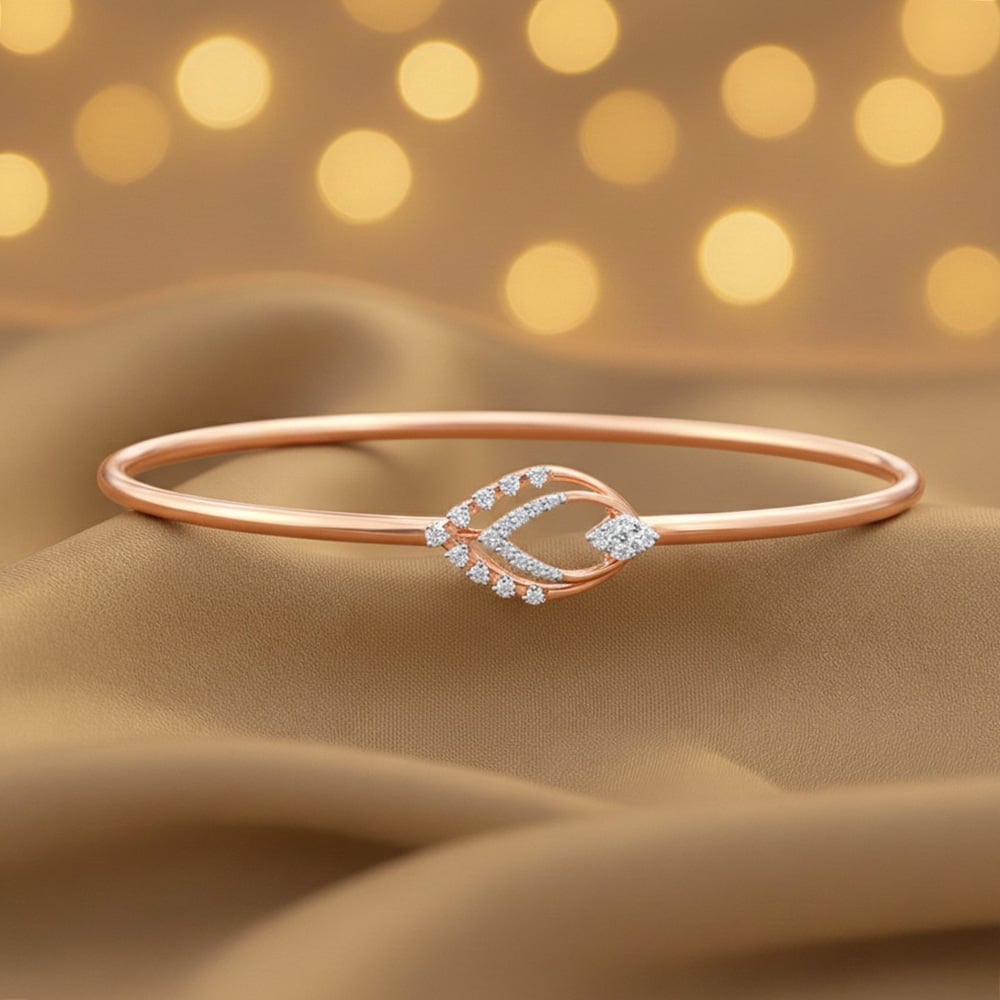 

Petal Arc Diamond Bangle