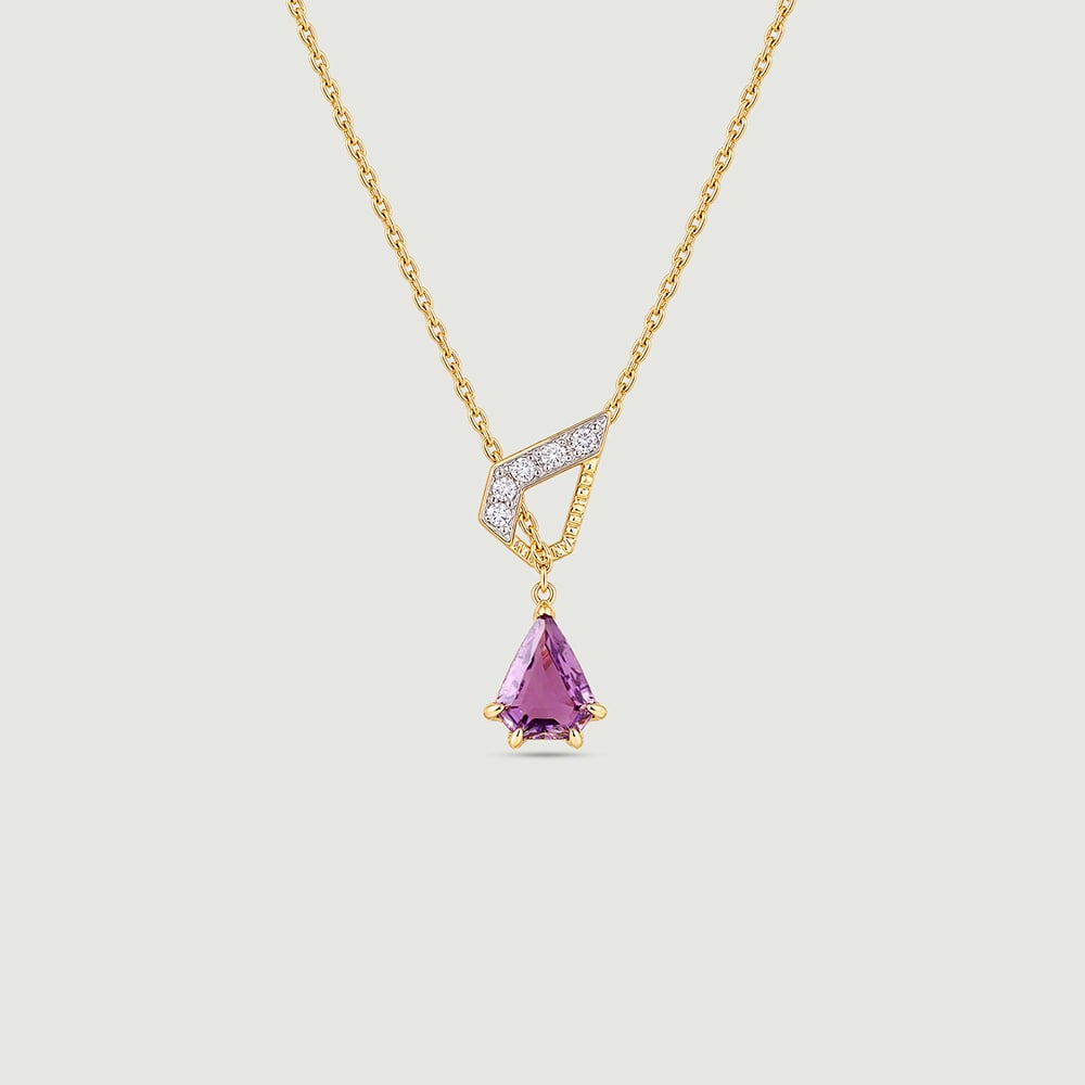 Meaningful Interlocked Amethyst Lariat Necklace,,hi-res image number null