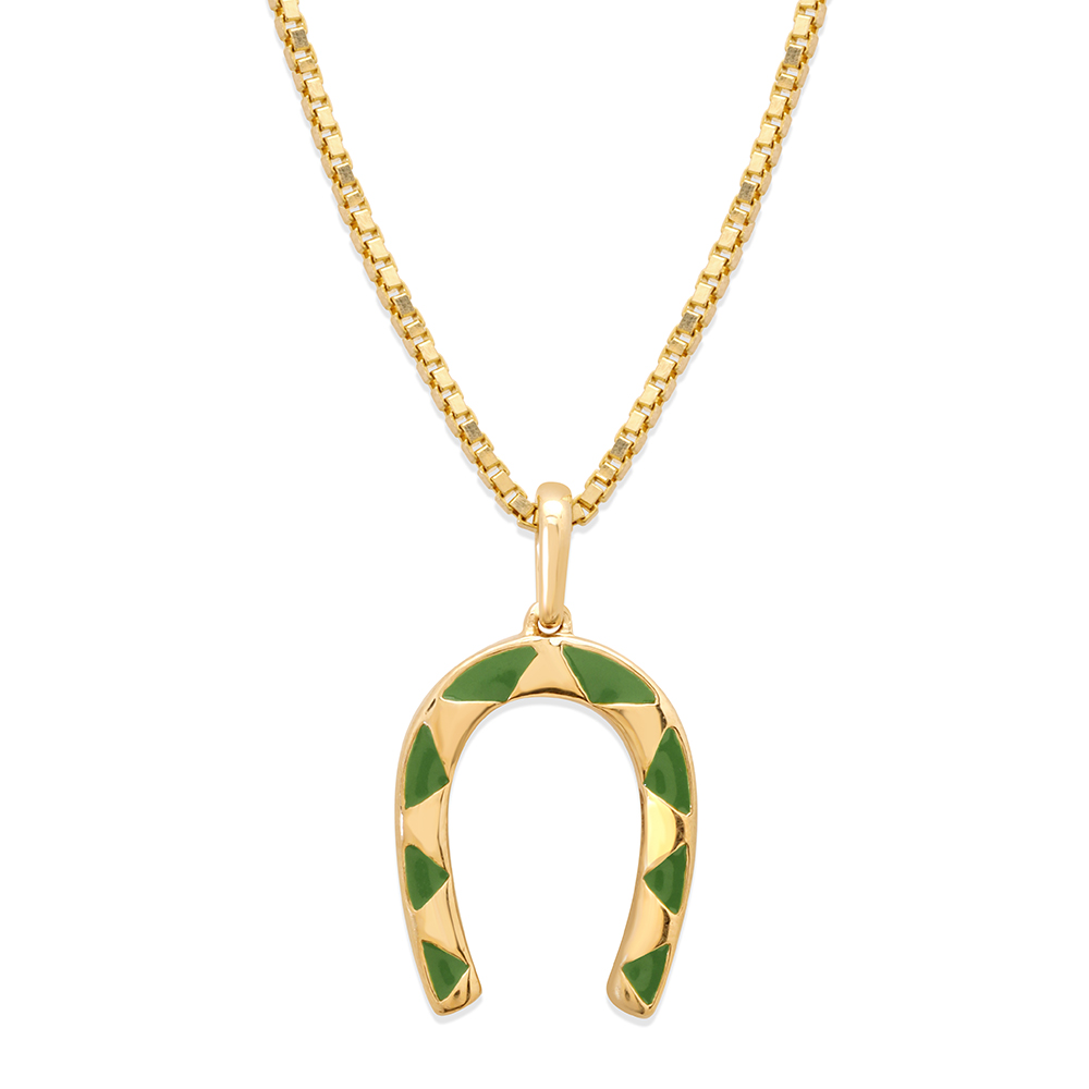 14KT Yellow Gold Golden Gallop Diamond Pendant,,hi-res image number null