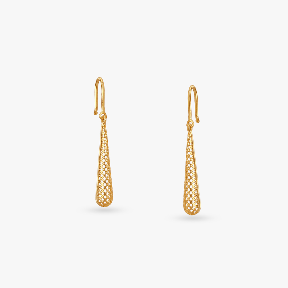 Woven Shine Gold Pendant with Chain and Earrings Set,,hi-res image number null