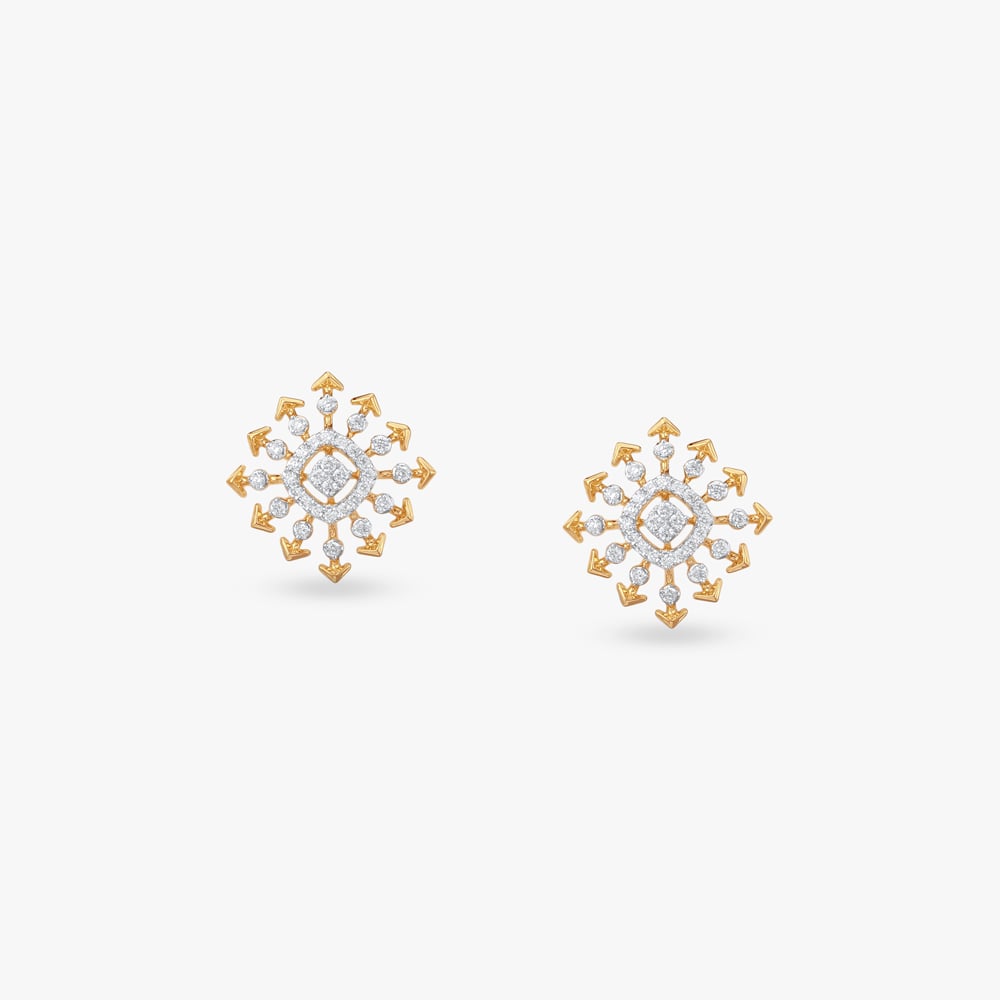 

Bold Arrowburst Diamond Stud Earrings