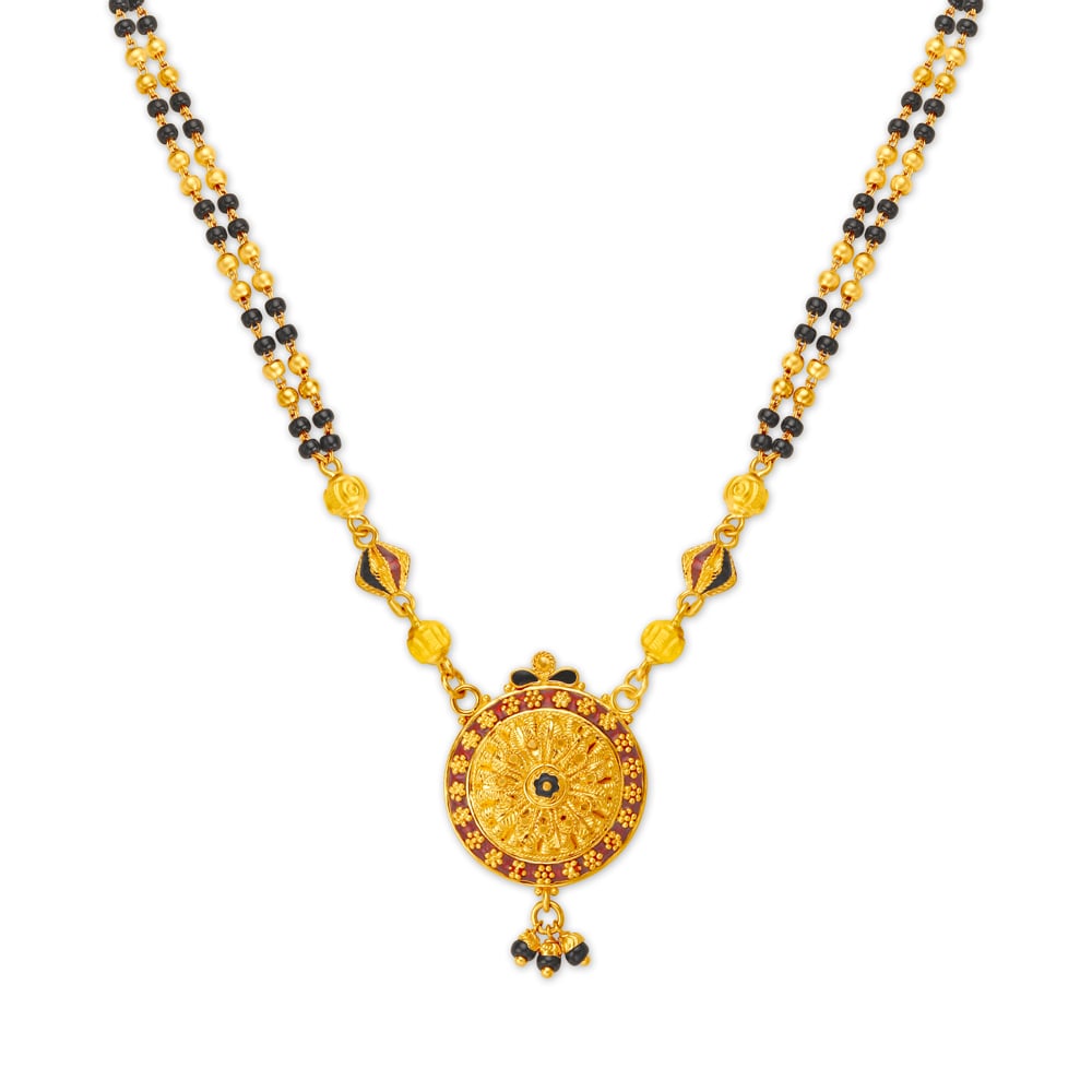 Rawa Work Floral Mangalsutra