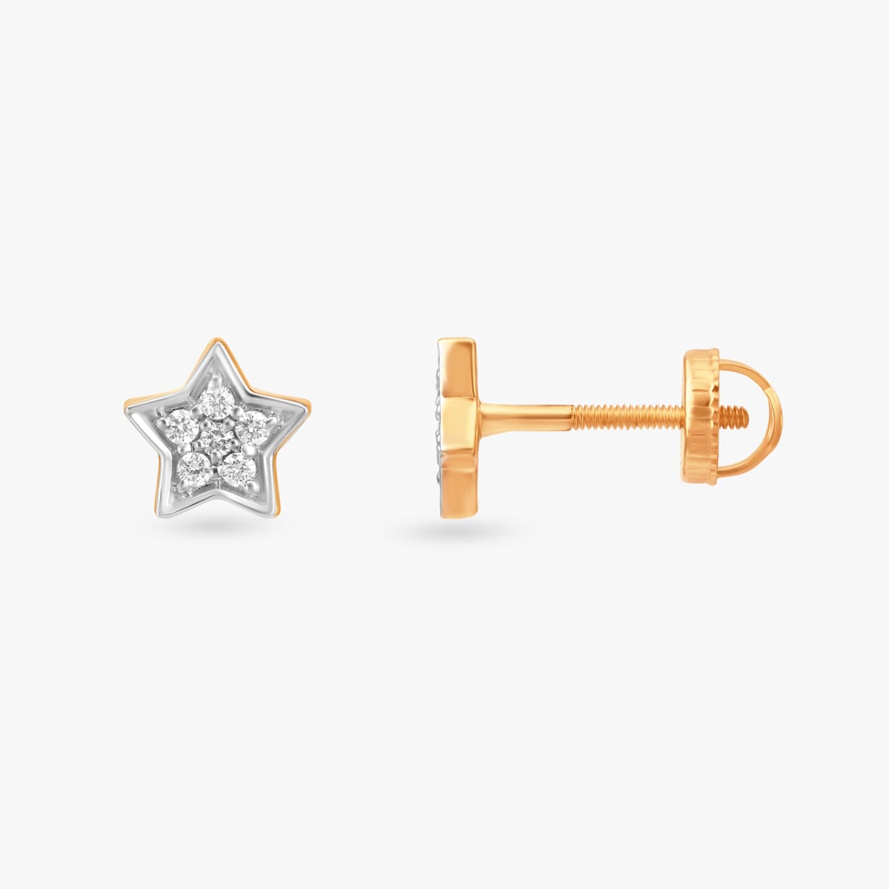 Twinkling Diamond Stud Earrings for Kids,,hi-res image number null