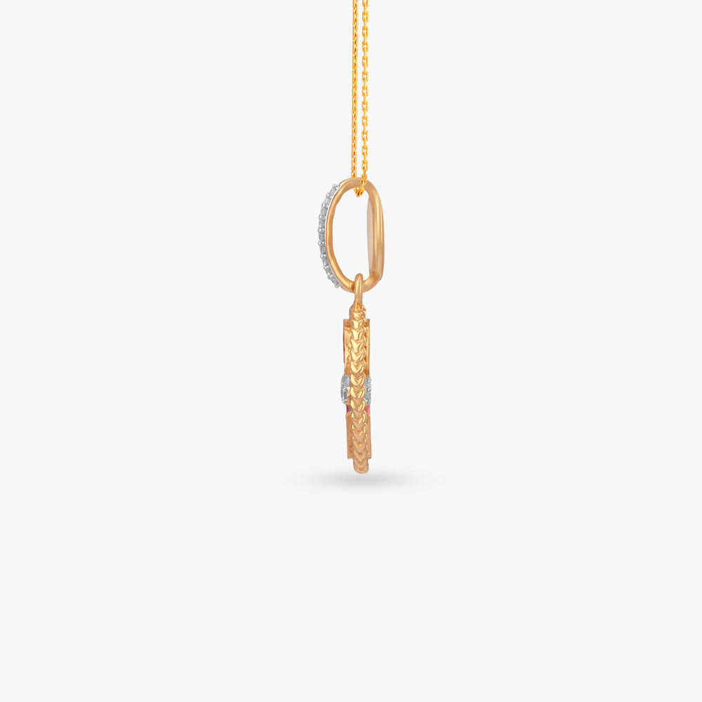 Crimson Reversible Diamond Pendant,,hi-res image number null