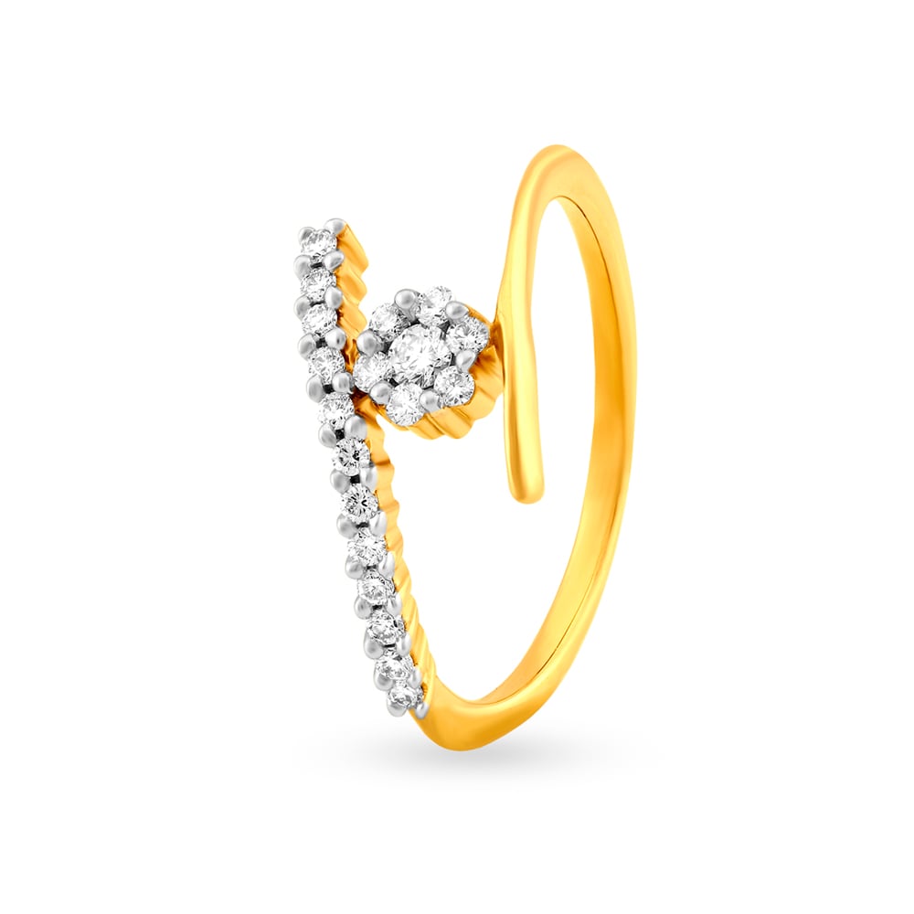Curved Wrap Diamond Ring,,hi-res image number null