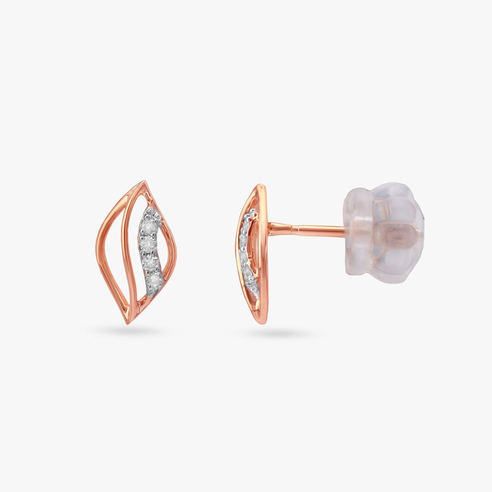 Wave Whisper Diamond Stud Earrings,,hi-res image number null