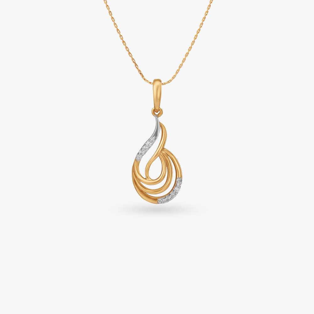 

Ripple Gleam Diamond Pendant