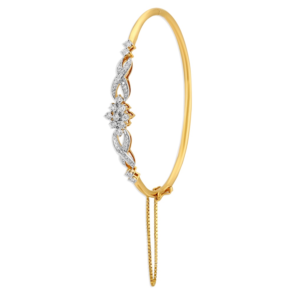 18 Karat Gold and Diamond Bangle,,hi-res image number null