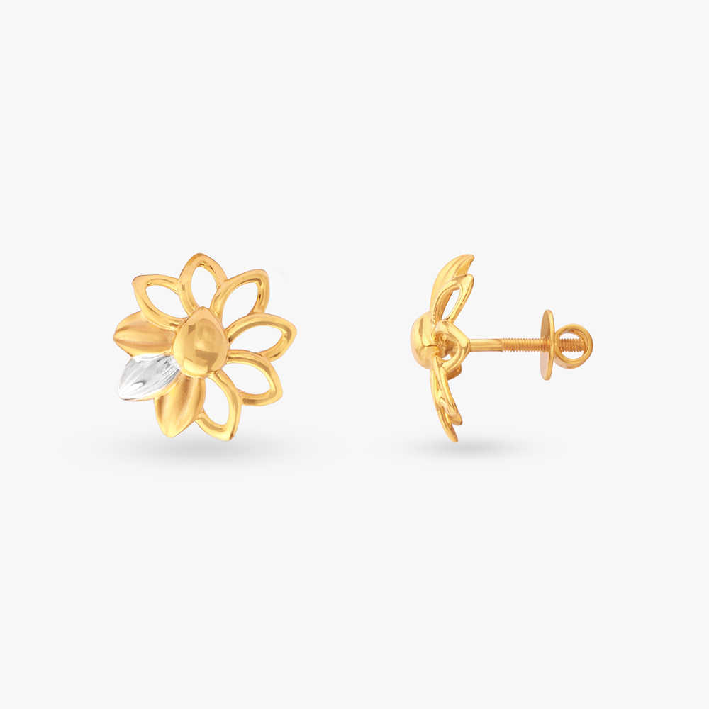 Blossoming Gold Stud Earrings,,hi-res image number null