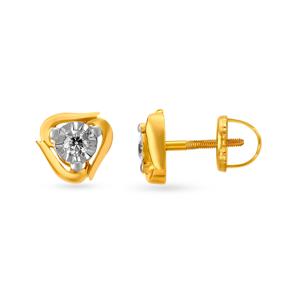 Contemporary Diamond Stud Earrings,,hi-res image number null