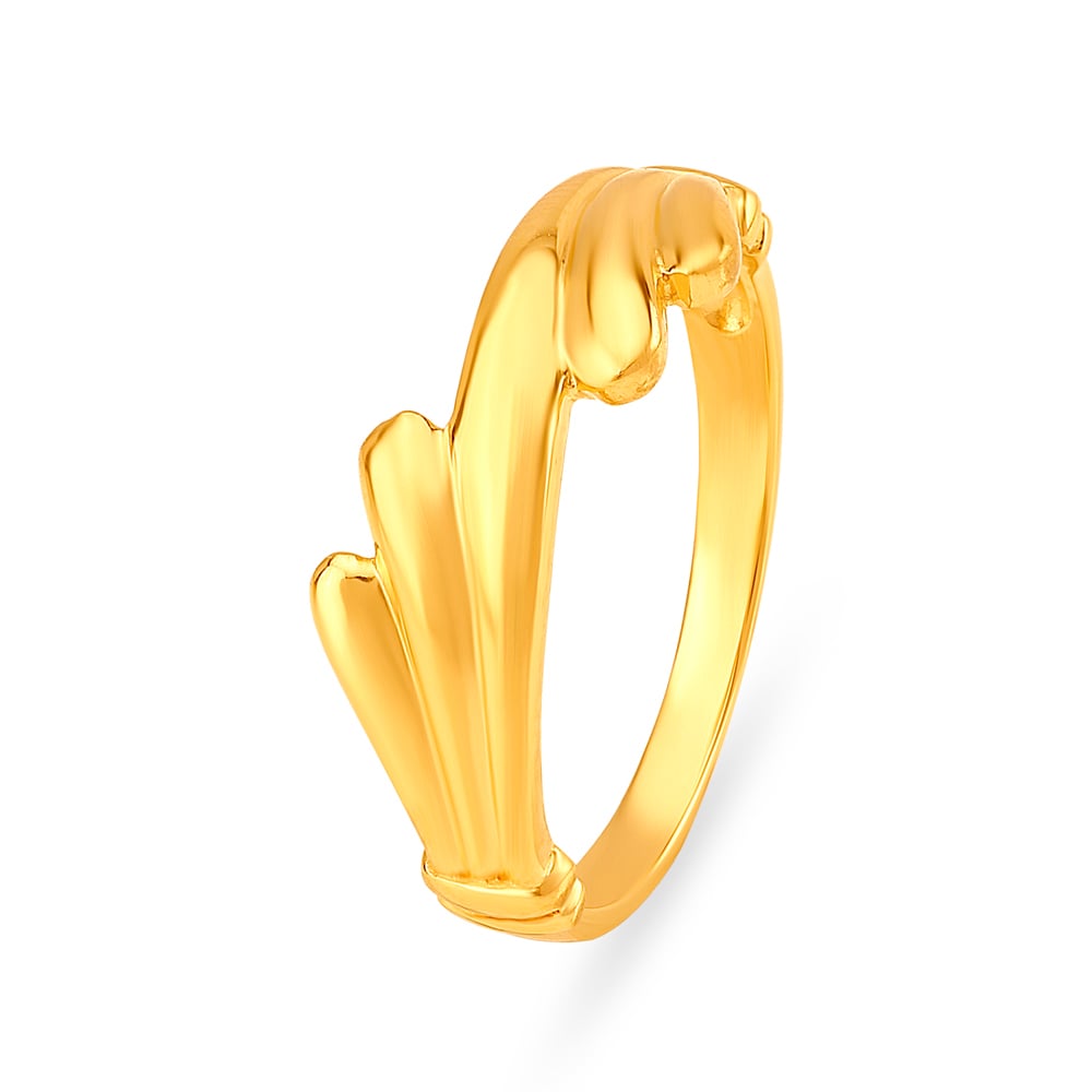 Charming Yellow Gold Droplet Finger Ring,,hi-res image number null