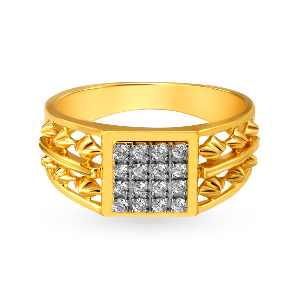 Fancy Diamond Finger Ring For Men,,hi-res image number null