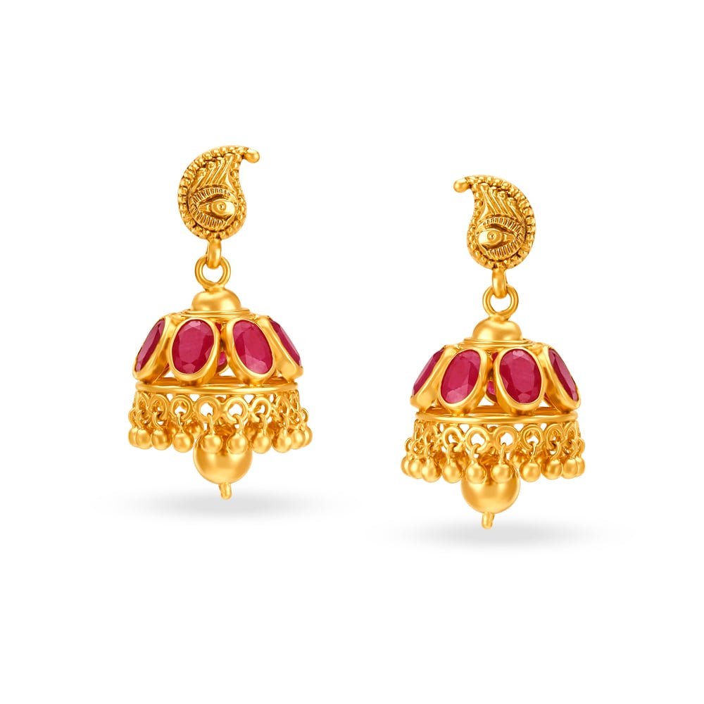 Opulent Gold and Ruby Necklace Set,,hi-res image number null