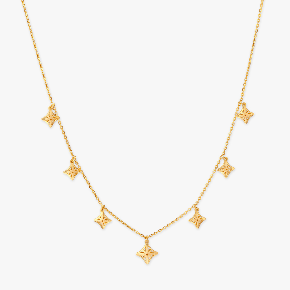 Celestial Grid Gold Necklace Set,,hi-res image number null