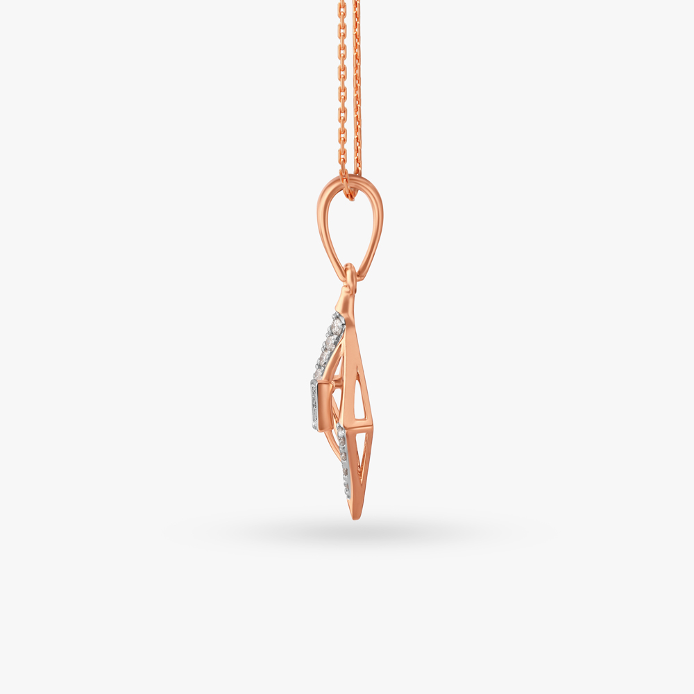 Contemporary Grace Diamond Pendant,,hi-res image number null