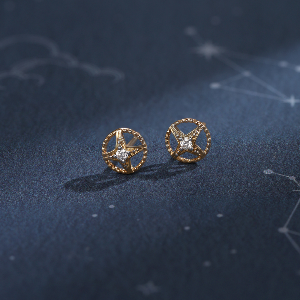 Timeless Starscape 14KT Diamond Stud Earrings,,hi-res image number null