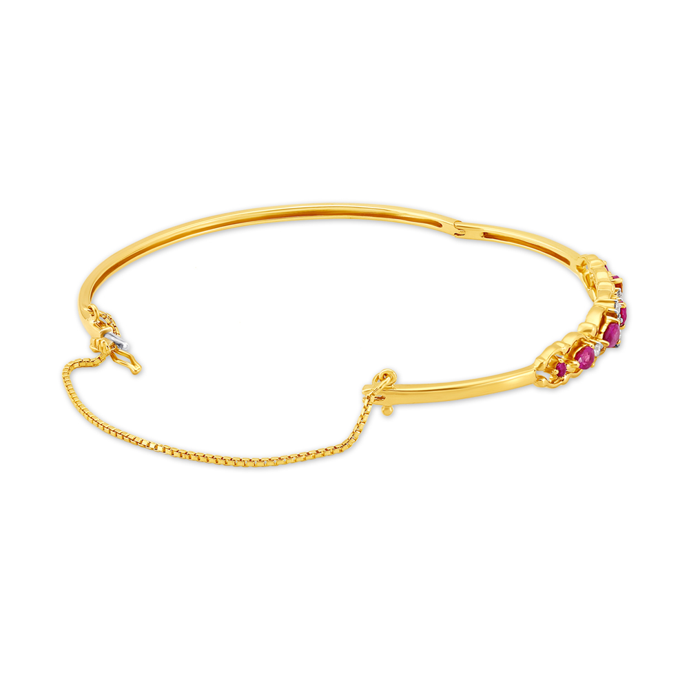Fancy Ruby and Diamond Gold Bangle,,hi-res image number null