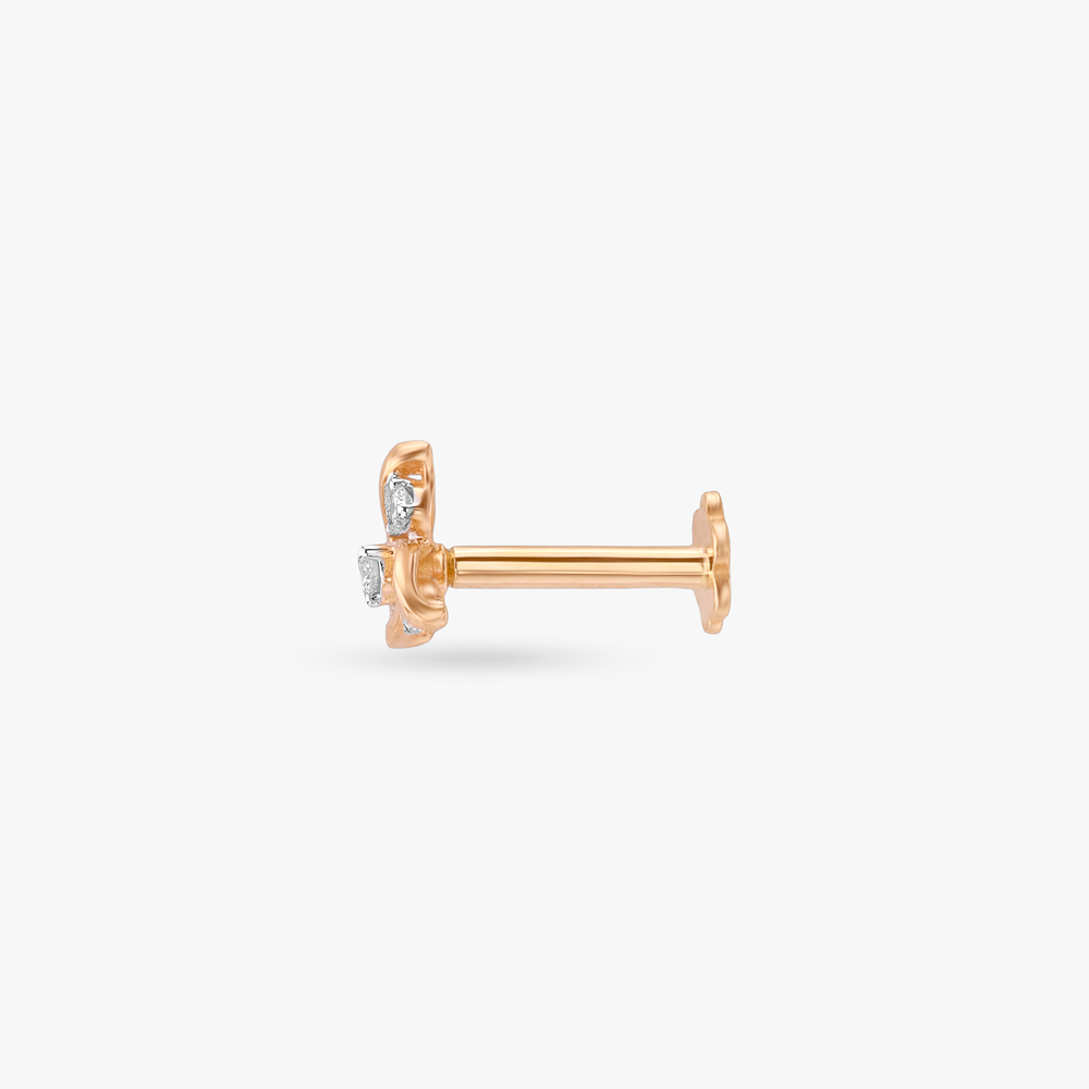 Floral Breeze Diamond Nose Pin,,hi-res image number null