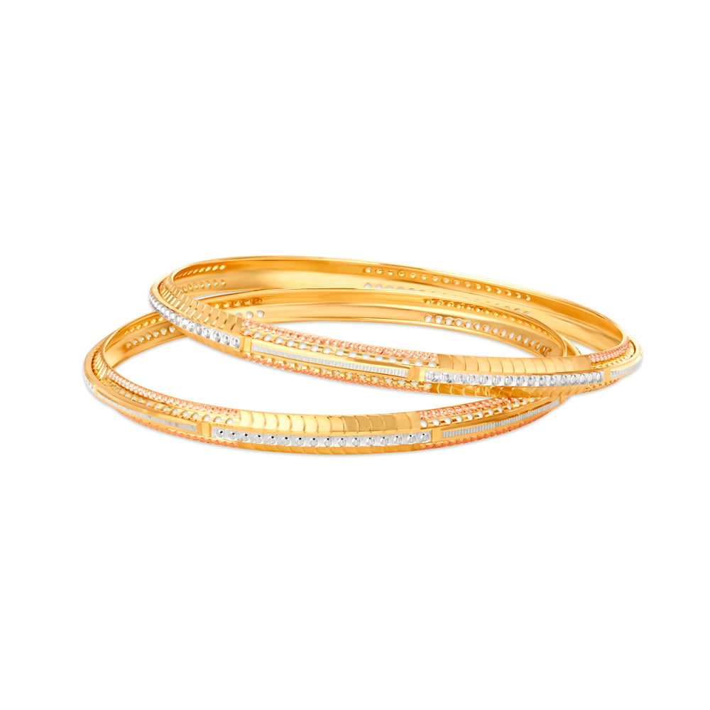 Elegant Detailing Gold Bangles