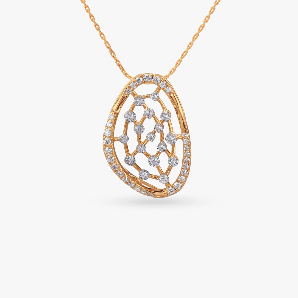 Sculpted Sparkle Diamond Pendant and Earrings Set,,hi-res image number null