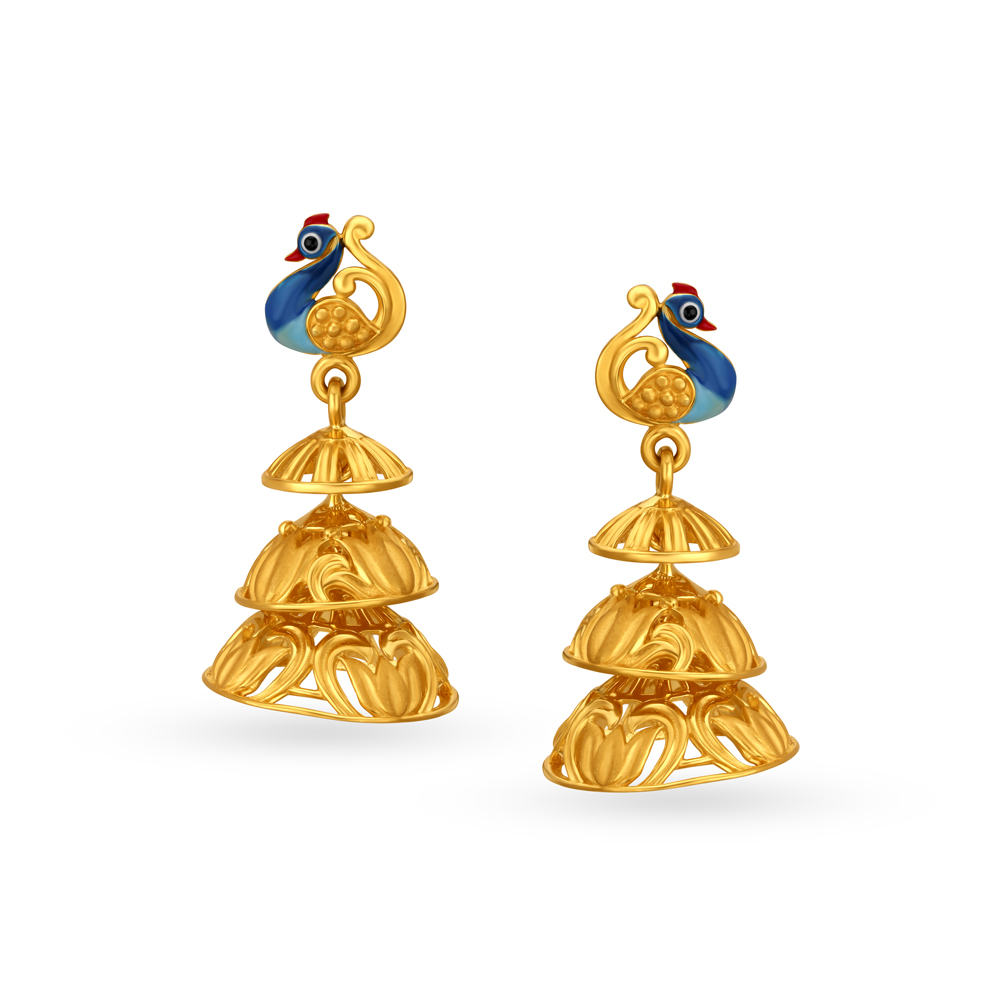 Majestic Peacock Drop Earrings