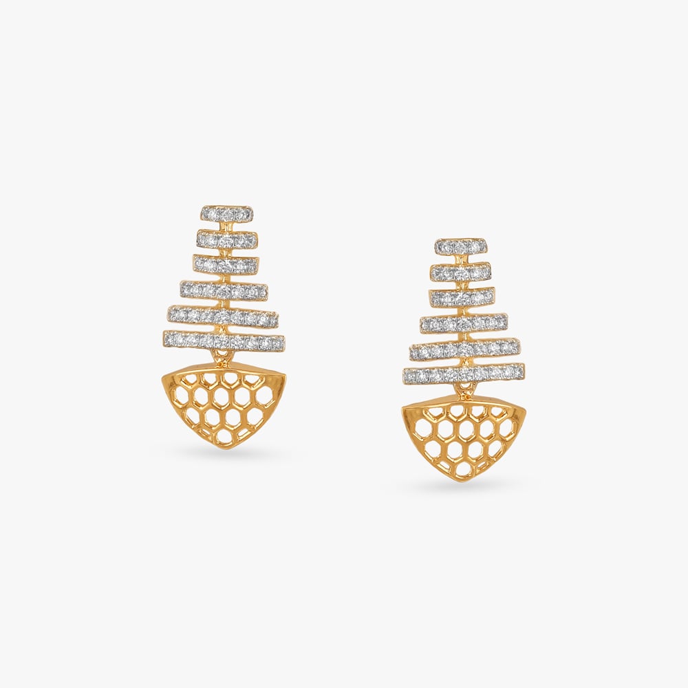 

Bold Stride Diamond Drop Earrings