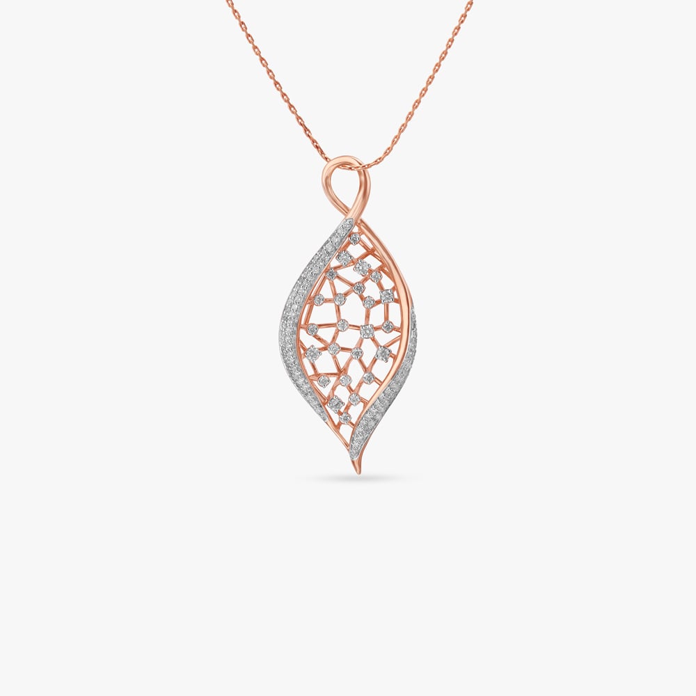 Floating Leaf Diamond Pendant,,hi-res image number null