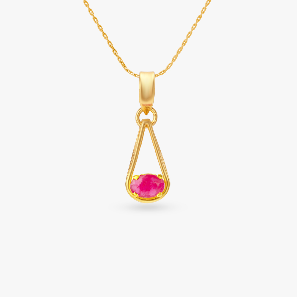 Youthful Drop Ruby Pendant and Earrings Set,,hi-res image number null