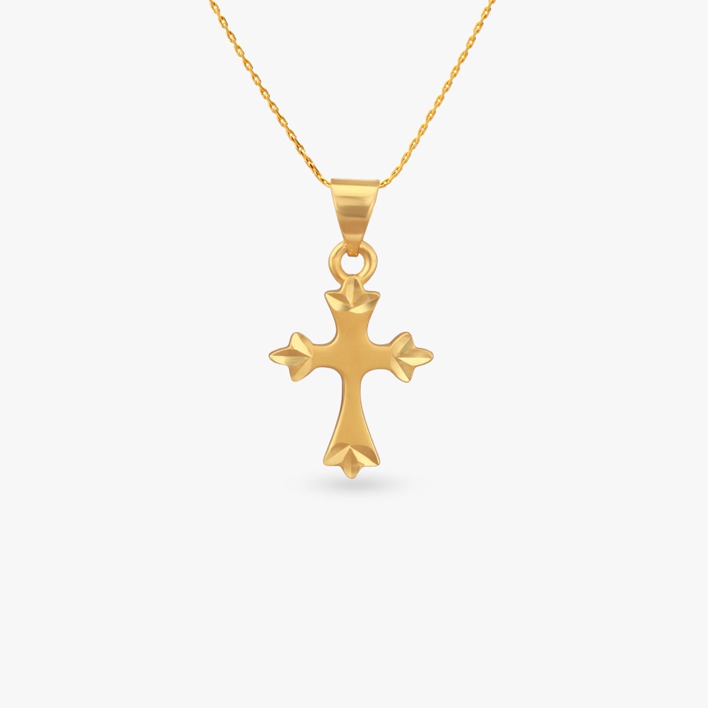 

Radiant Cross Gold Pendant