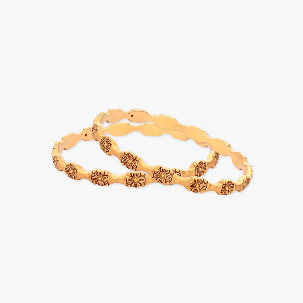 Blossom Trail Gold Bangles,,hi-res image number null
