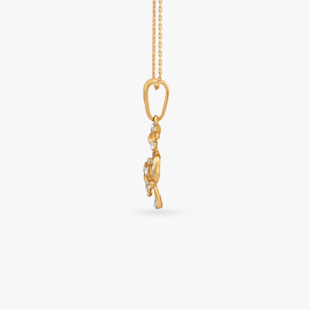 Clover Swirl Diamond Pendant,,hi-res image number null