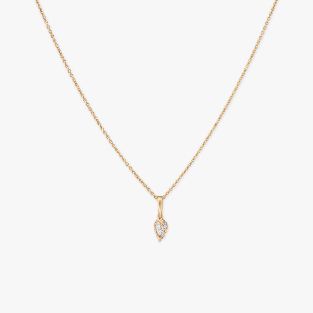 

Petal Curve Diamond Pendant with Chain